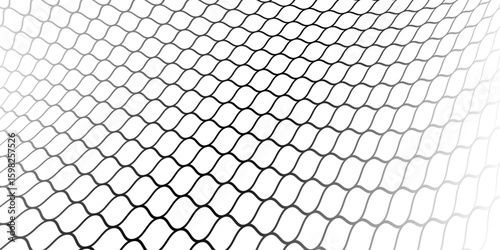 Football or tennis net. Rope mesh on a white background close-up