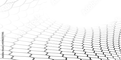 Football or tennis net. Rope mesh on a white background close-up