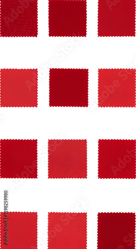 Set of Red Square Patterns Illustration Background