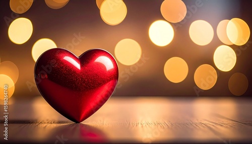 Red heart, love concept