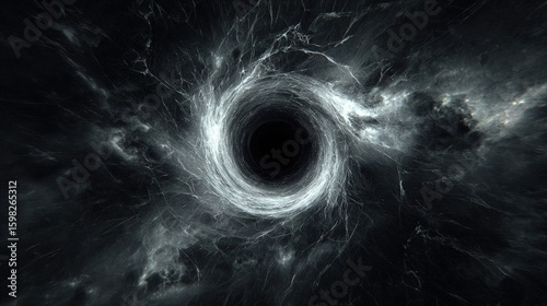 Abstract Black Hole In Space