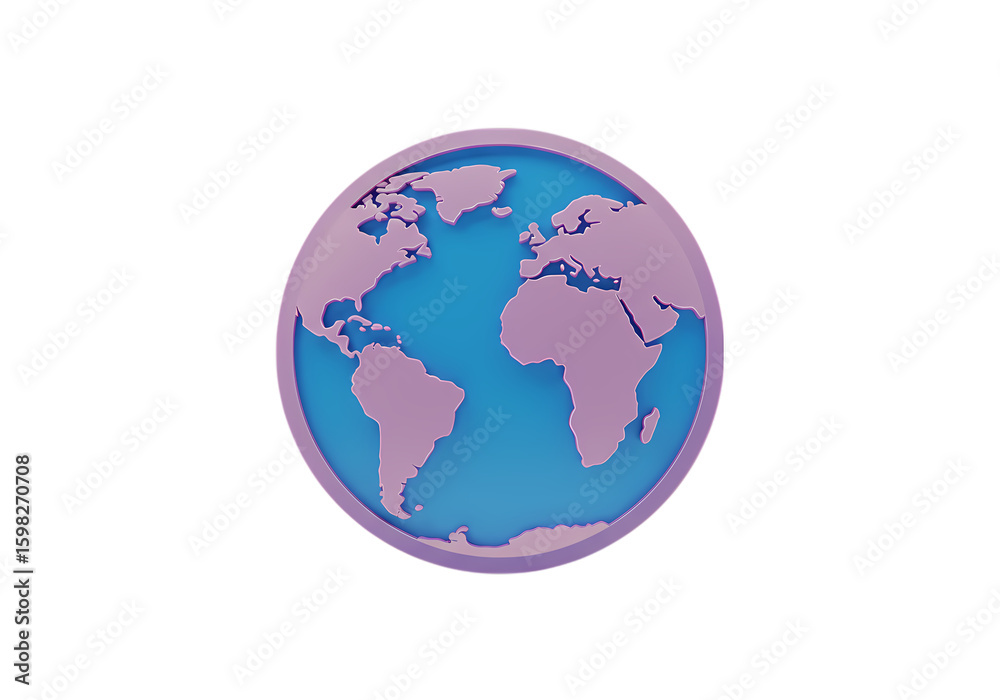 Fototapeta premium Pixelated Earth Globe