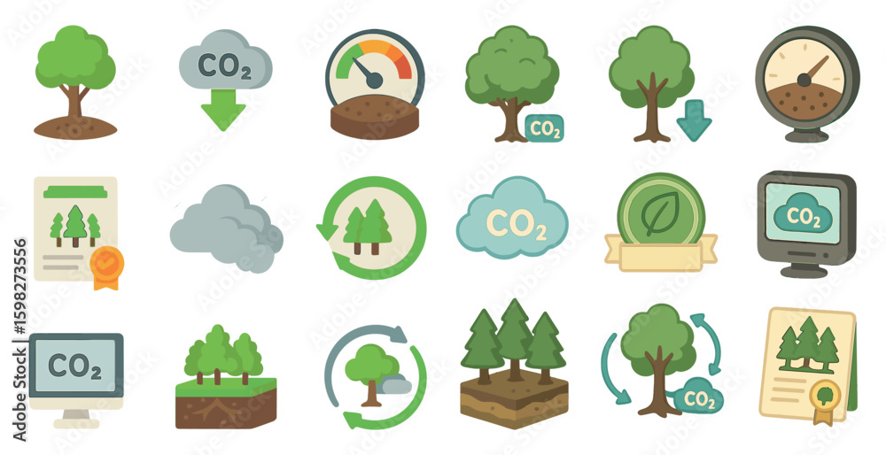 Eco-friendly icons set – flat, filled, sustainability and climate change symbols Eco-friendly icons set – flat, filled, sustainability and climate change symbols