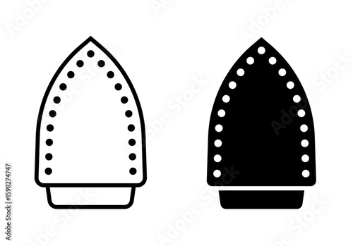 Iron icon. Iron with steam holes
