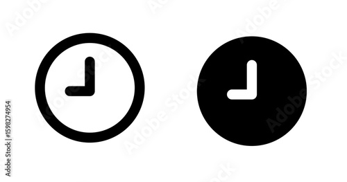 Clock and time icon