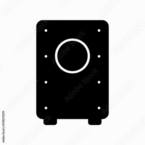 Cajon Icon Representing Percussion and Rhythm (Filled)