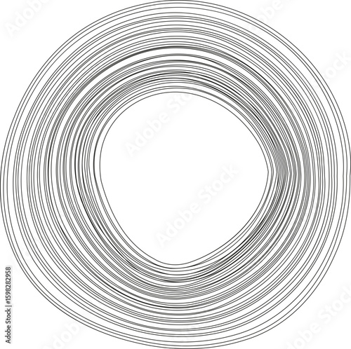 A large expanding spiral design with continuous growth, creating a sense of movement and progression.