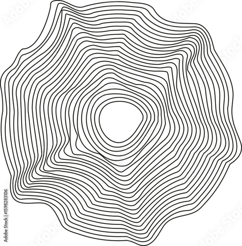 A design featuring a radial pattern with star-like shapes radiating outward from a central point.