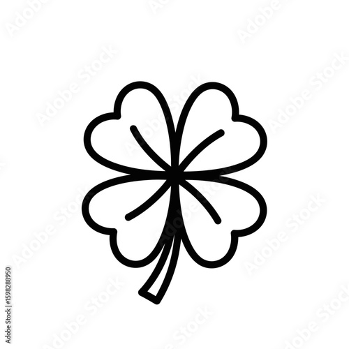 Four-leaf clover icon representing luck and prosperity