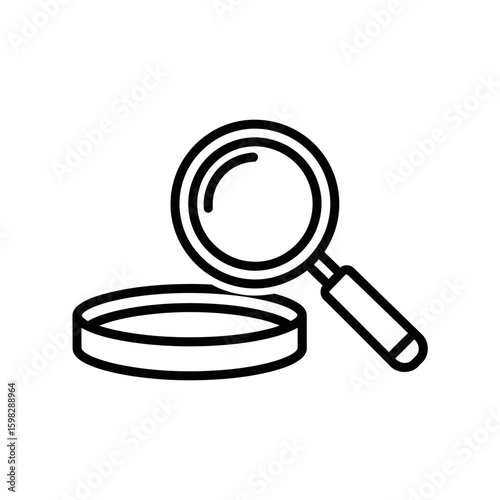 Magnifying glass icon representing public health analysis