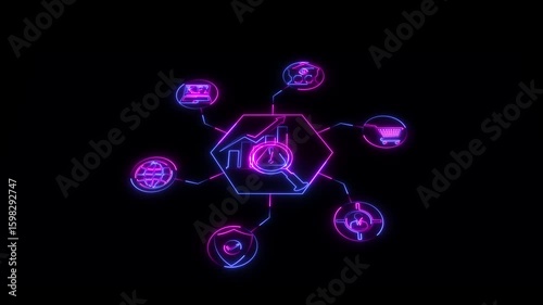 Infographic dashboard showing performance metrics, KPI, and business insights from big data. Businessman highlights risk analysis icon on a virtual digital interface screen