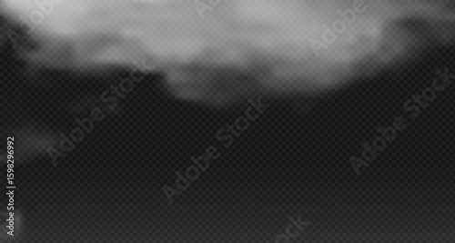 White steam spray and abstract water vapor isolated on a black background. Texture concept: cold fog or hot steam, fog and cloud for air pollution design, smog. png