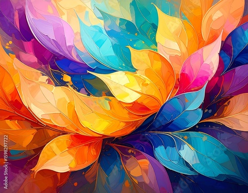 Abstract autumn leaves