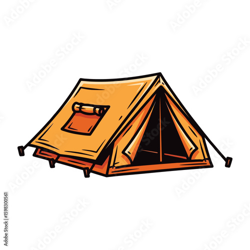 tent illustration on a white background