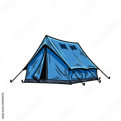 tent illustration on a white background