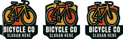 Colorful Bicycle Company Logo Design.