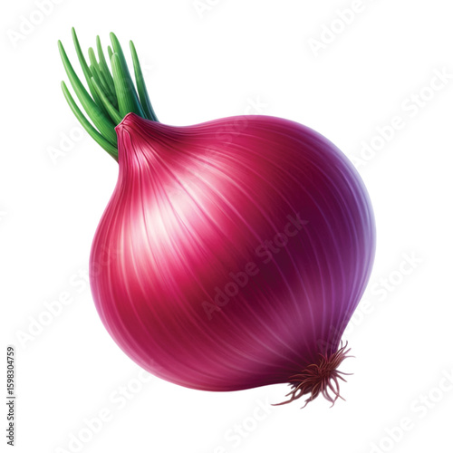 a realistic red onion rode ui vector