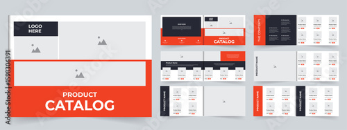 Modern A4 landscape Product catalog design template