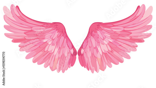 Charming Pink Bird Wing Kids Angel Costume for Decorative Design