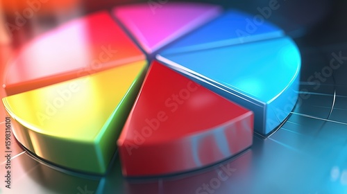 3D Pie Charts for Virtual Asset Portfolio Management Visualization
