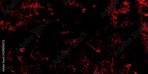 Black background with Red grunge noise particles. Distressed grunge texture. Natural cement texture. Dark concrete stone wall. Polished stone pattern marble texture.