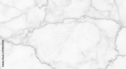 White marble texture background with elegant gray veining. Natural stone surface for design.