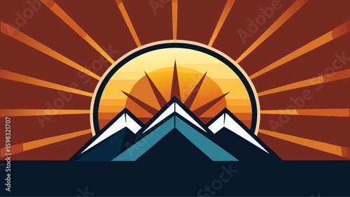 camping in the mountains vector