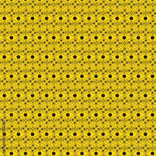 Geometric Honeycomb Hexagon Tile Arrangement
