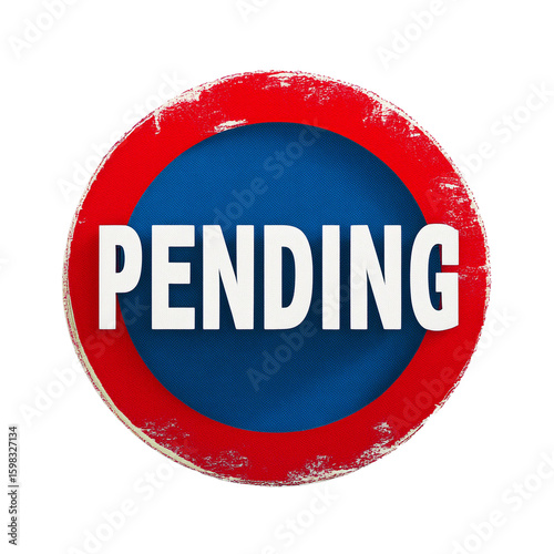 Pending stamp on isolated Background 