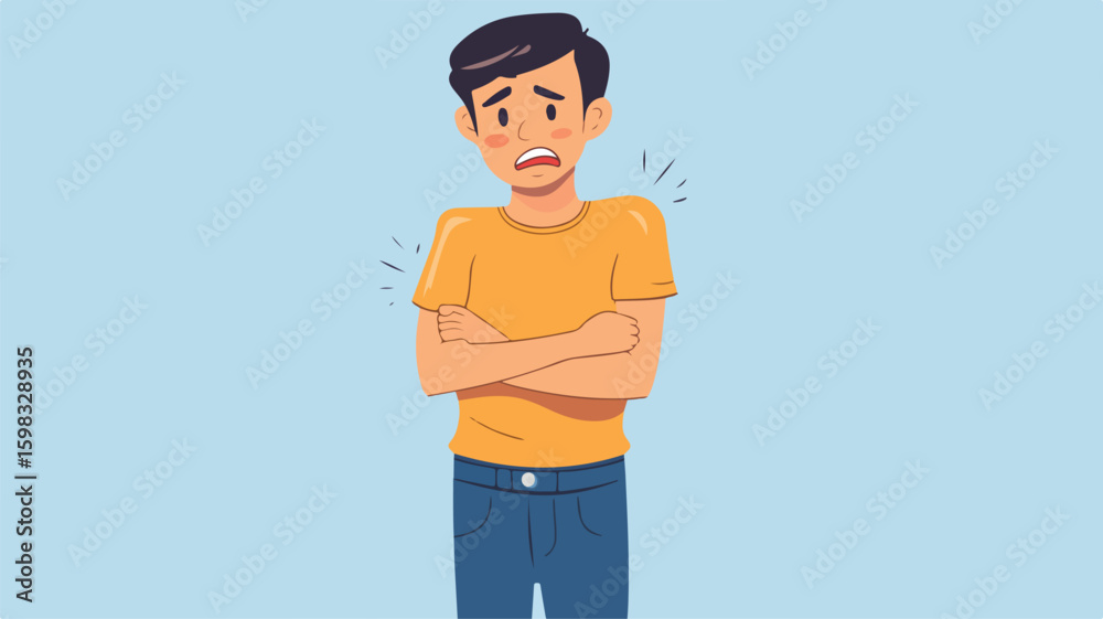 Effective Stomachache Concept Illustration for Medical Content and Websites Effective Stomachache Concept Illustration for Medical Content and Websites