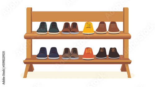 Modern Shoe Rack Shelf for Neat Footwear Organization in Stylish Design