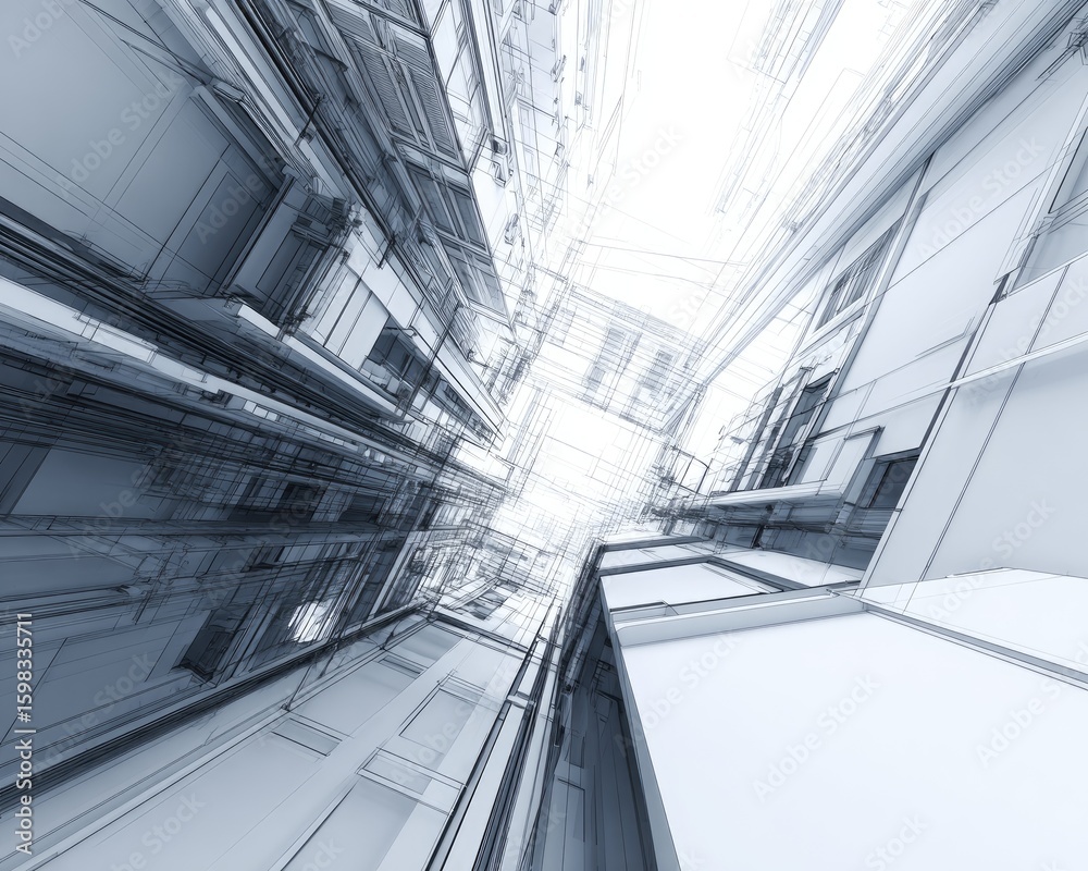 Obraz premium Abstract Architectural Perspective Design