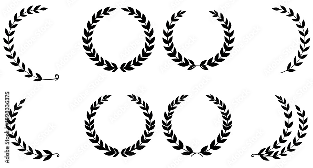 Obraz premium laurel wreaths vector