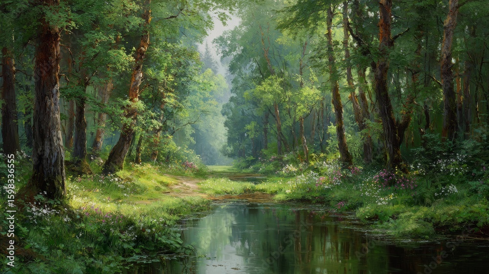 Obraz premium spring in a forest