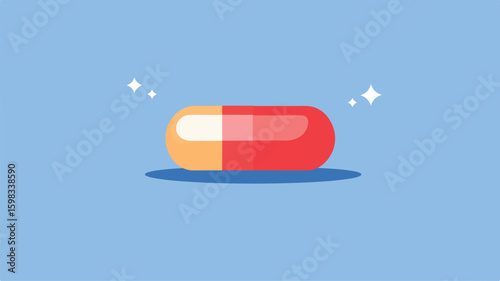 Wide Style Capsule Medication for Nanomedicine Concept