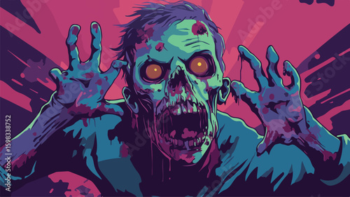 Wide-Angle Centered Composition of Zombie Toter