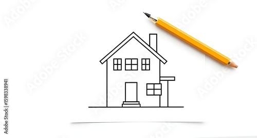 House drawing, Hand-drawn house, Cartoon house, Sketch of house, Simple house drawing, House outline, Home illustration, Line art house, Doodle house, Child's drawing house, Crayon house, House sketch