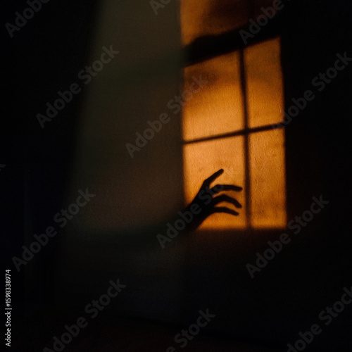 Black Orange Mysterious Hand Shadow Album Cover - 1