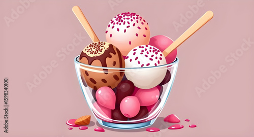 ice cream food art, frozen dessert bowl, ice cream clipart, ice cream sweet treat, ice cream bowl cartoon, ice cream in dish, ice cream with cream, ice cream isolated, ice cream vector art, ice cream 