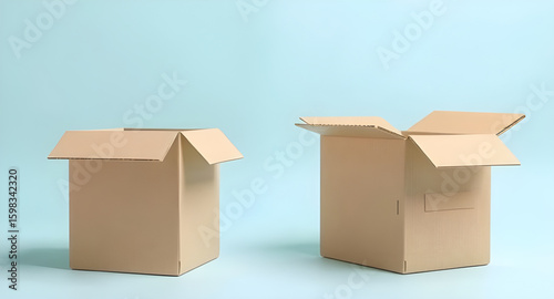 packaging design, cartoon box art, open paper box, cartoon crate box, cartoon cardboard icon, cartoon box flat design, cartoon open carton, cartoon package illustration, cartoon box with flaps, unpack