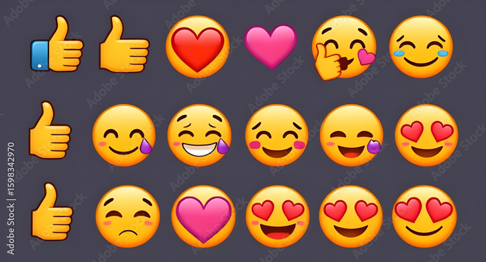 Fototapeta premium funny smileys, cartoon emojis, emoji vector set, laughing face icon, silly emoji, comic smileys, goofy faces, expressive emojis, funny cartoon faces, humorous emoticons, quirky smileys, happy face ico