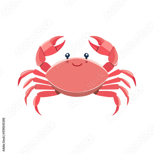 Crab Icon Isolated on a Transparent Background 