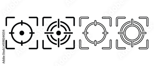 Target focus icon. Illustration vector