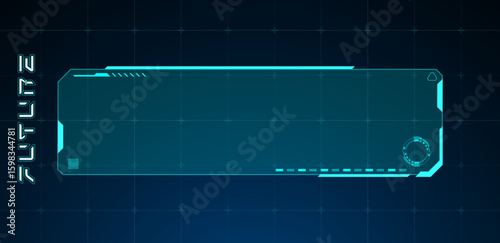 Futuristic HUD text box frames vector illustration
