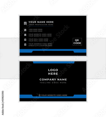 Corporate business card template. landscape orientation. luxury decoration art. stationary design. Vector illustration print template. editable vector.
                  