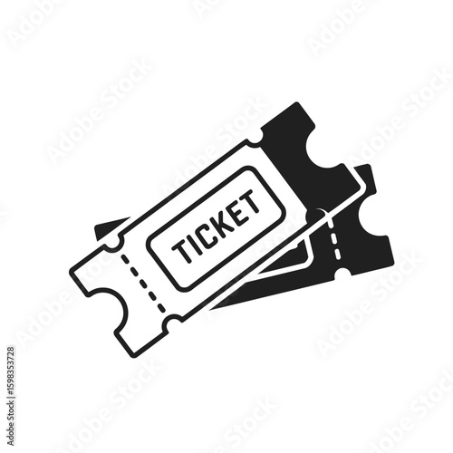 Two vintage style tickets for an event or admission