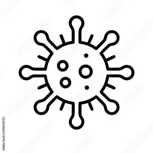 Danger bacteria vector icon illustration isolated on white background	