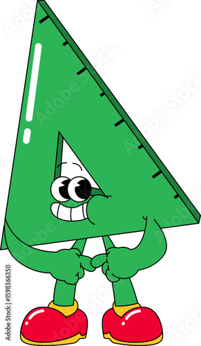 Groovy Triangular Ruler Character
