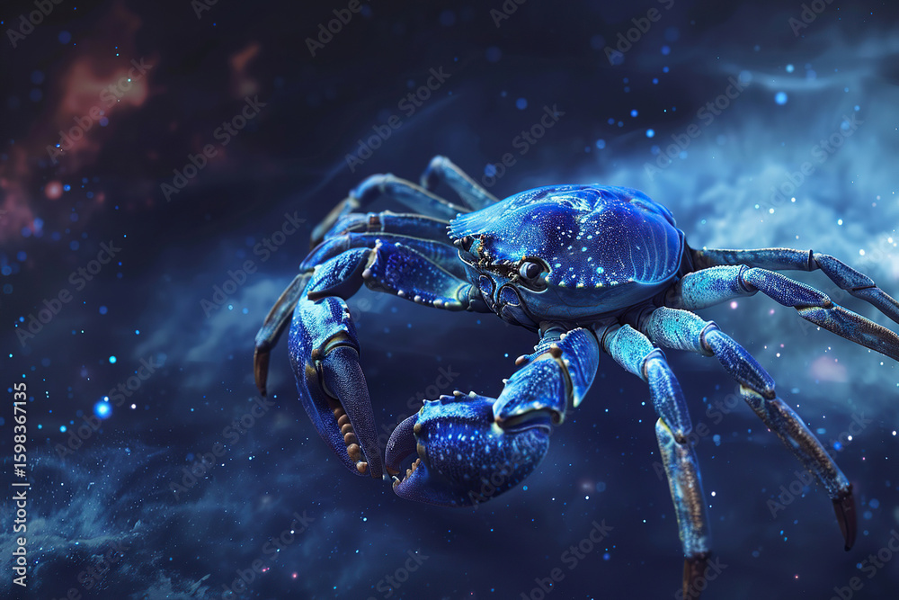 Astrological abstract composition with concept of Cancer zodiac sign symbol Astrological abstract composition with concept of Cancer zodiac sign symbol
