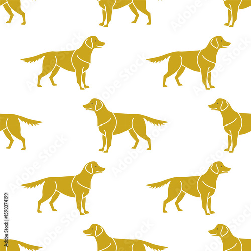 Dog pattern, white isolate background